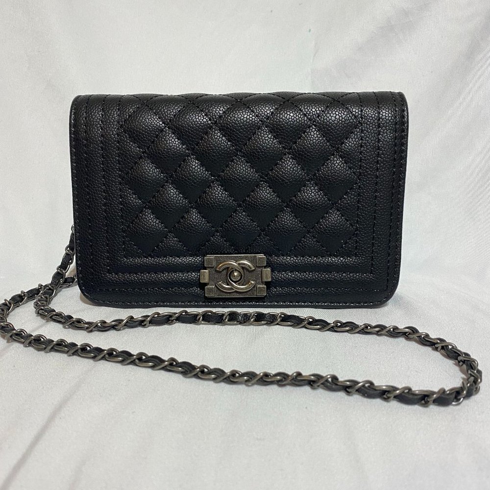 Classic Chanel Style Crossbody Clutch